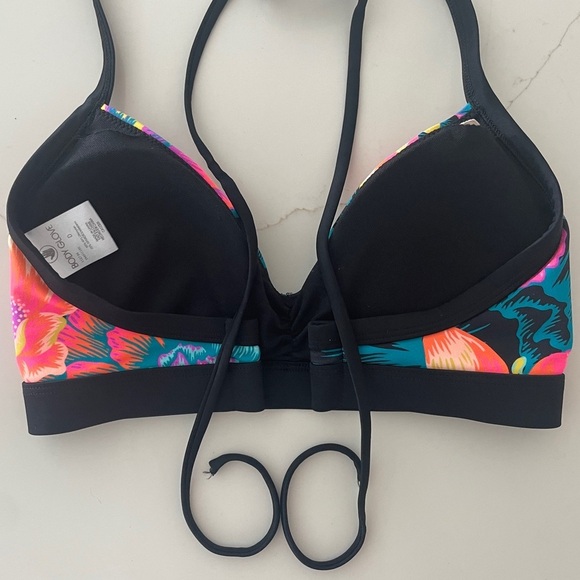 Body Glove for Victoria’s Secret 2019 Neon Floral Drew Back Tie Swim Top in D - Picture 7 of 10